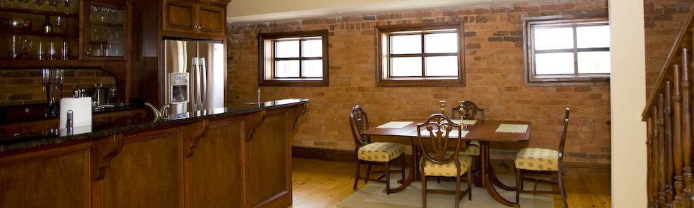 kitchen and dinning area of loft apartment